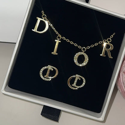 Diamond CD Earrings Silver