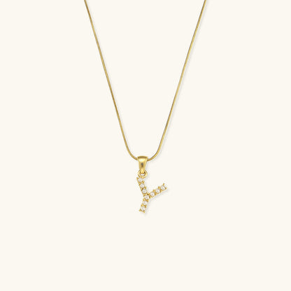 Augustine Initial Letter Pearl Necklace